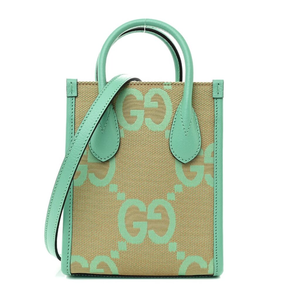 NWT Gucci Jumbo GG Mini Tote Removable Strap w/Extender Crossbody Bag 671623